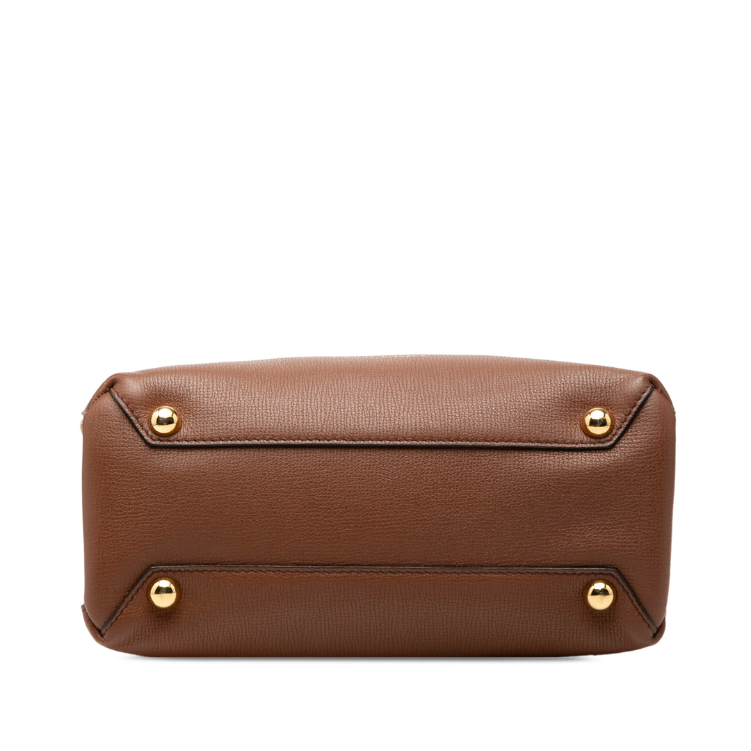 Burberry Small Grainy Cuir de veau et House Check Banner Sac