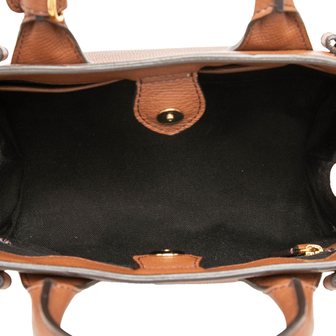 Burberry Small Grainy Cuir de veau et House Check Banner Sac