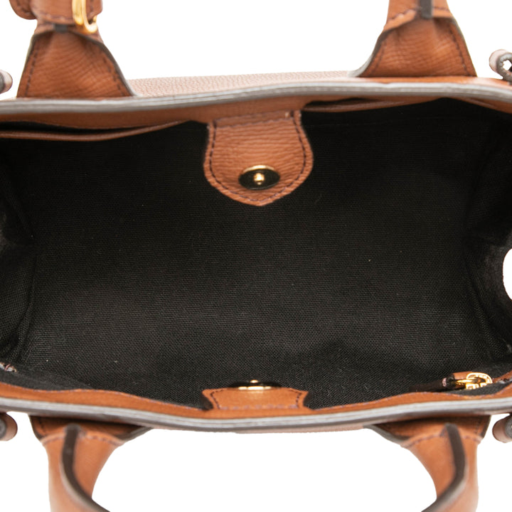 Burberry Small Grainy Cuir de veau et House Check Banner Sac