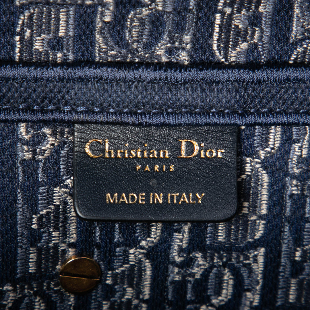 Dior Oblique brodé Velours Saddle Sac