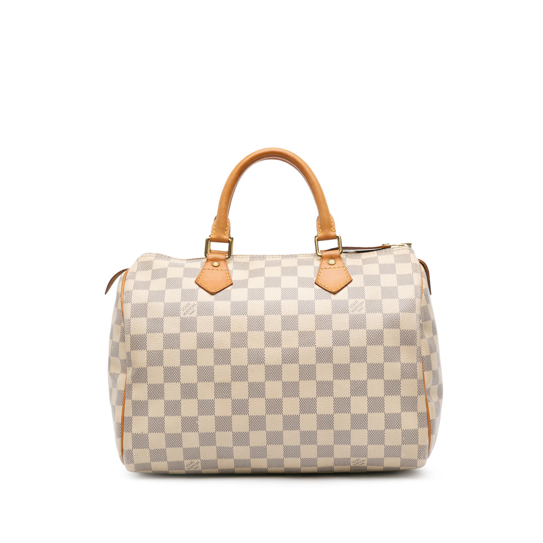 Damier Azur Speedy 30 White - Gaby Paris