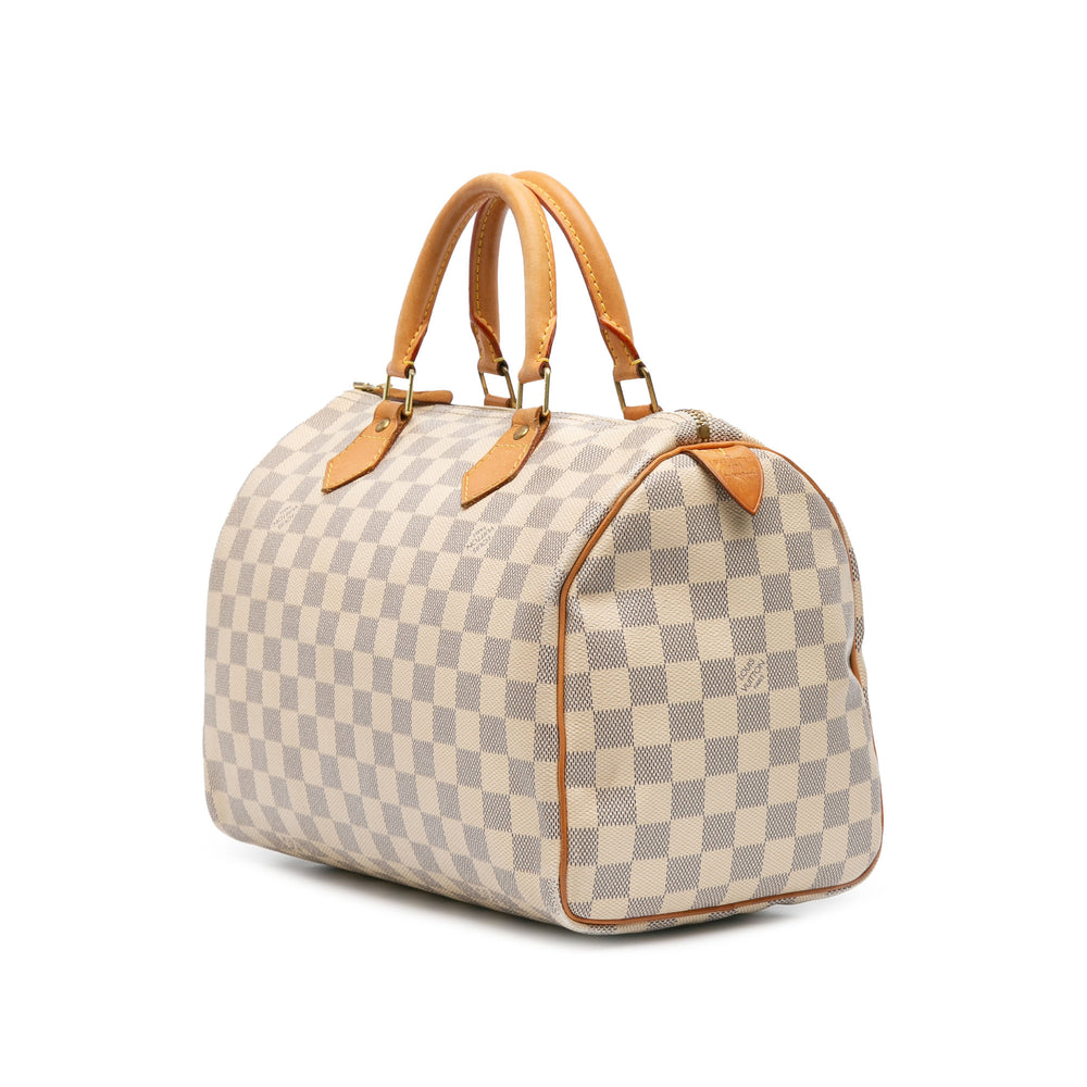 Damier Azur Speedy 30 White - Gaby Paris