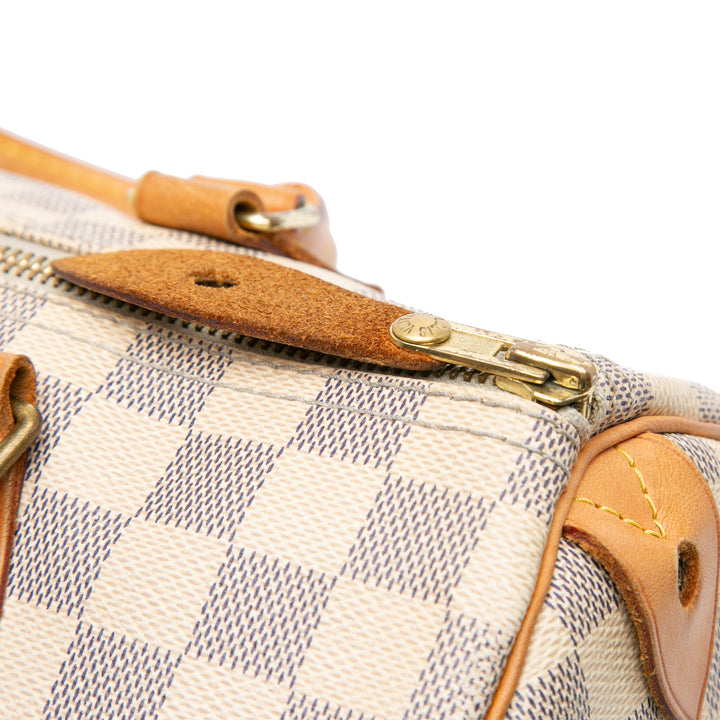 Damier Azur Speedy 30 White - Gaby Paris