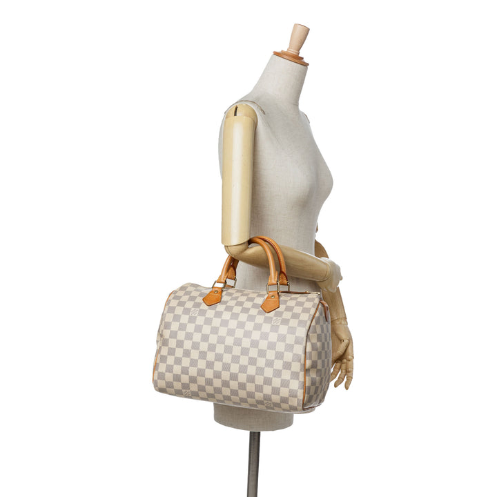Damier Azur Speedy 30 White - Gaby Paris