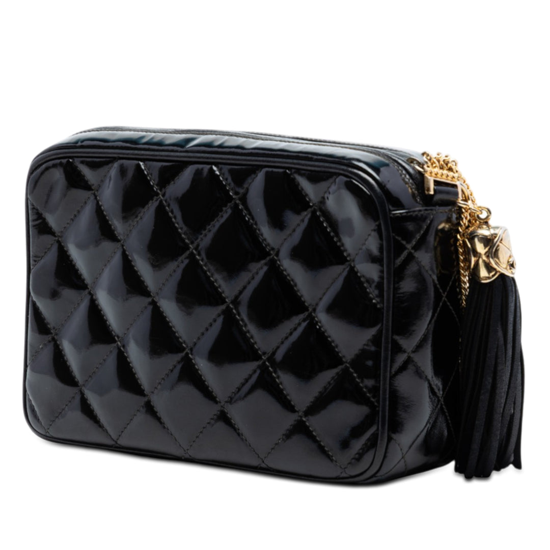 Chanel CC Matelassé Cuir verni Sac caméra