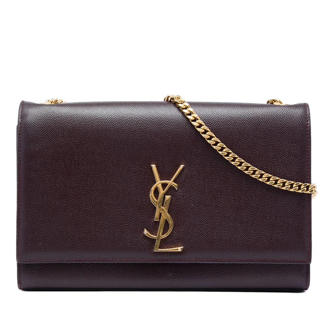 Saint Laurent Medium Grain De Poudre Monogram Kate Sac porté croisé