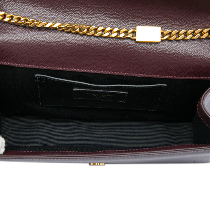 Saint Laurent Medium Grain De Poudre Monogram Kate Sac porté croisé