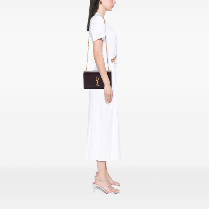 Saint Laurent Medium Grain De Poudre Monogram Kate Sac porté croisé