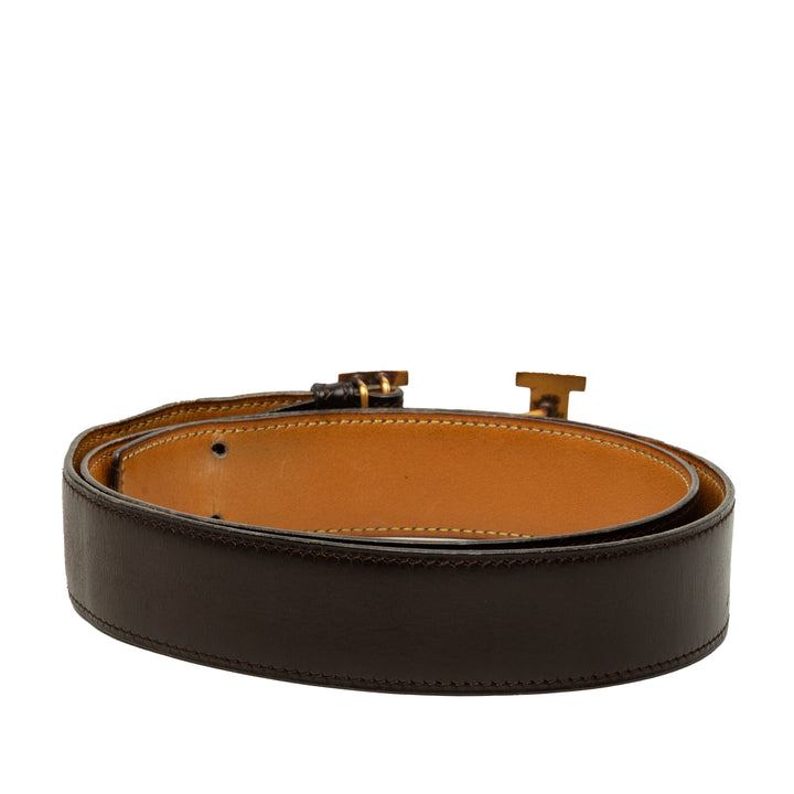 Hermès Box Veau et Constance H Réversible Ceinture Box Noir – vue 3 – GABY PARIS