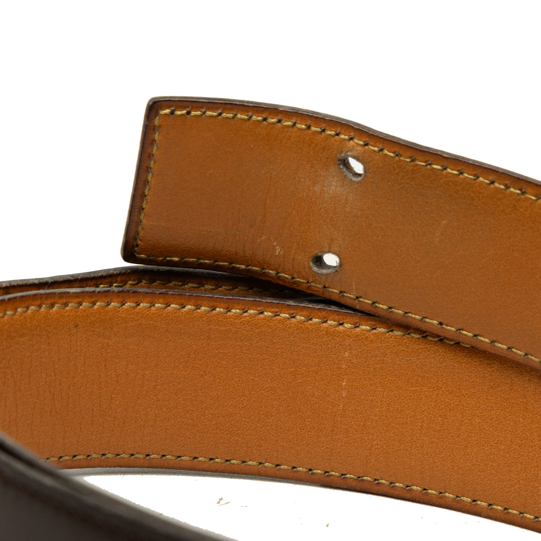 Hermès Box Veau et Constance H Réversible Ceinture Box Noir – vue 4 – GABY PARIS