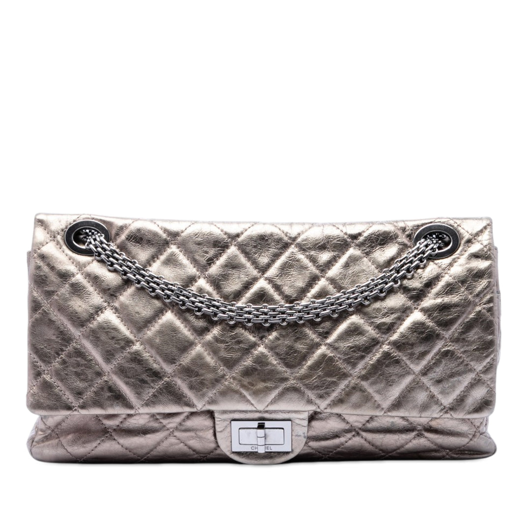 Chanel Metallic vieilli Cuir de veau Reissue 2.55 Double rabat 227