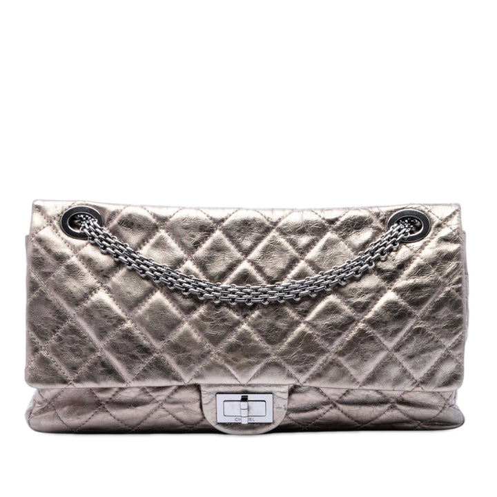 Chanel Metallic vieilli Cuir de veau Reissue 2.55 Double rabat 227