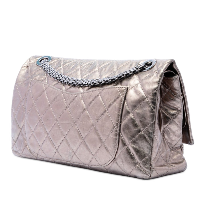 Chanel Metallic vieilli Cuir de veau Reissue 2.55 Double rabat 227