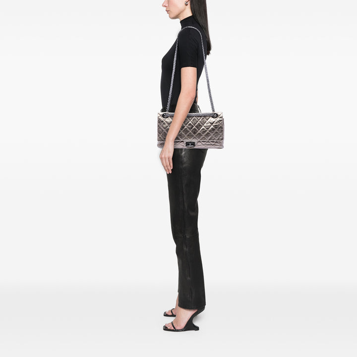 Chanel Metallic vieilli Cuir de veau Reissue 2.55 Double rabat 227