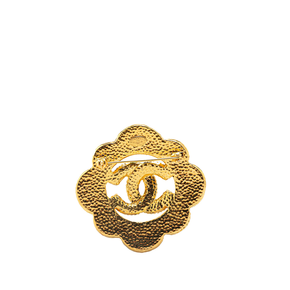Gold Plated Gripore CC Brooch Gold - Gaby Paris