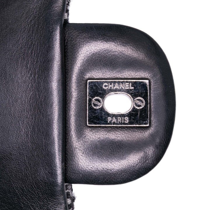 Chanel Large Tweed and Sequins Icons 3 Accordion Flap Noir