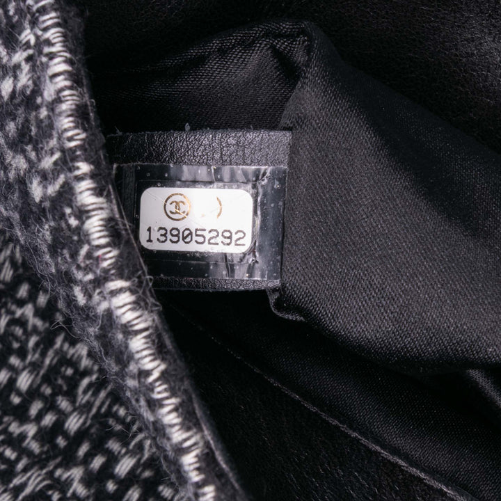 Chanel Large Tweed and Sequins Icons 3 Accordion Flap Noir