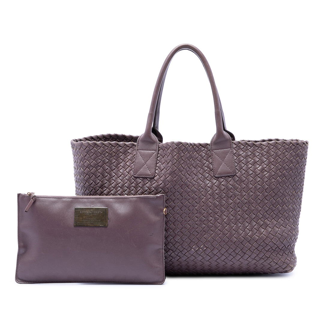 Bottega Veneta Édition limitée Medium Cuir d’agneau Intreccio Cabat Cabas