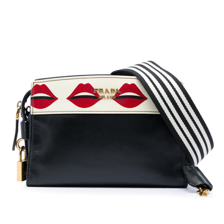Prada City Veau et Lip Imprimé Esplanade Sac Cuir Saffiano