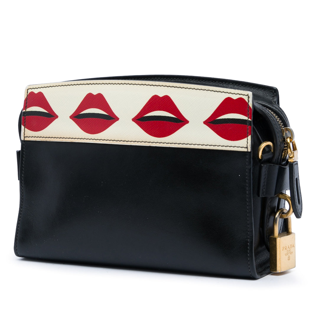 Prada City Veau et Lip Imprimé Esplanade Sac Cuir Saffiano