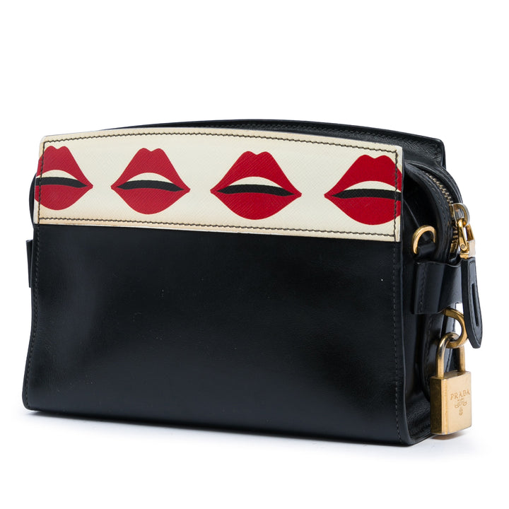 Prada City Veau et Lip Imprimé Esplanade Sac Cuir Saffiano