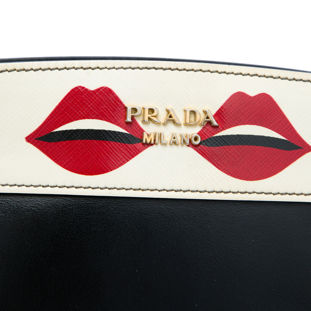 Prada City Veau et Lip Imprimé Esplanade Sac Cuir Saffiano