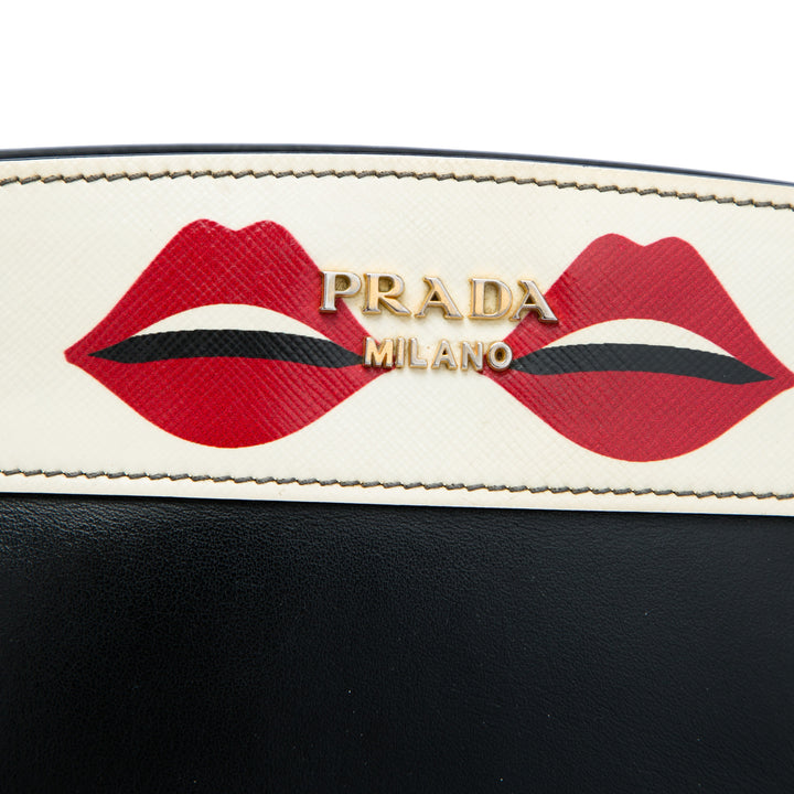 Prada City Veau et Lip Imprimé Esplanade Sac Cuir Saffiano