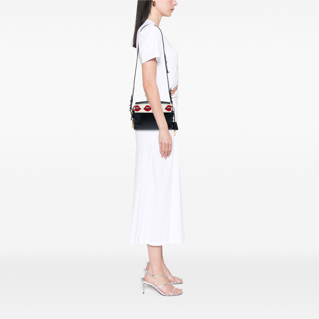 Prada City Veau et Lip Imprimé Esplanade Sac Cuir Saffiano