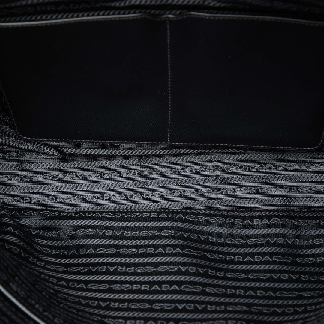 Prada Saffiano à finitions Tessuto Business Sac