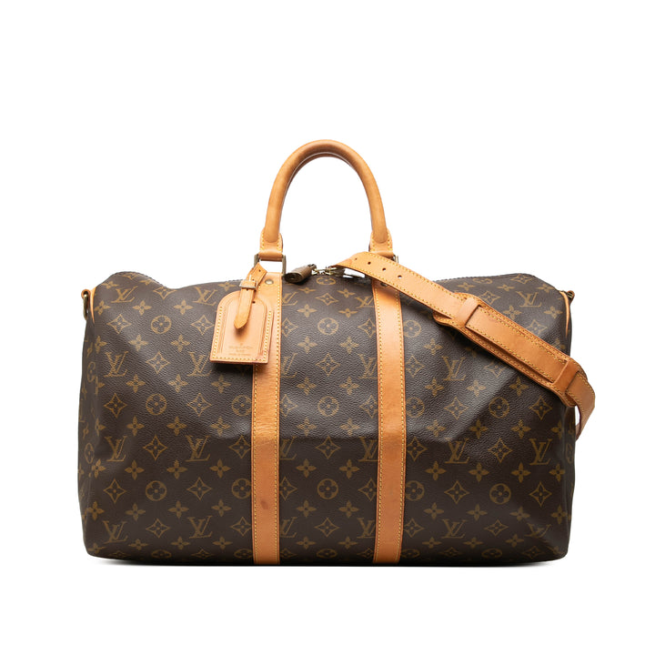 Louis Vuitton Keepall Bandouliere 45 Monogram Marron – vue principale – GABY PARIS