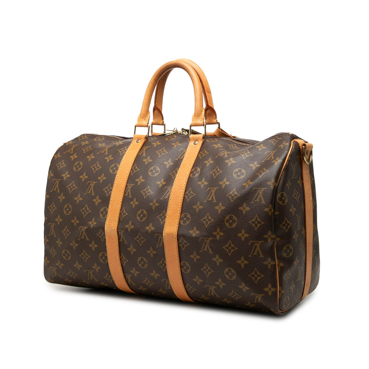 Louis Vuitton Keepall Bandouliere 45 Monogram Marron – vue 2 – GABY PARIS