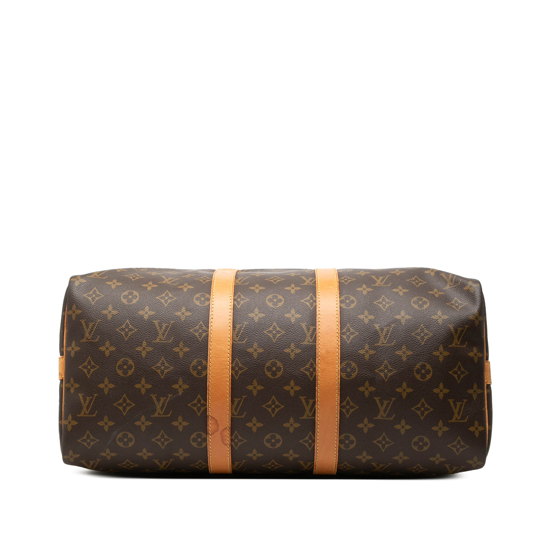 Louis Vuitton Keepall Bandouliere 45 Monogram Marron – vue 3 – GABY PARIS