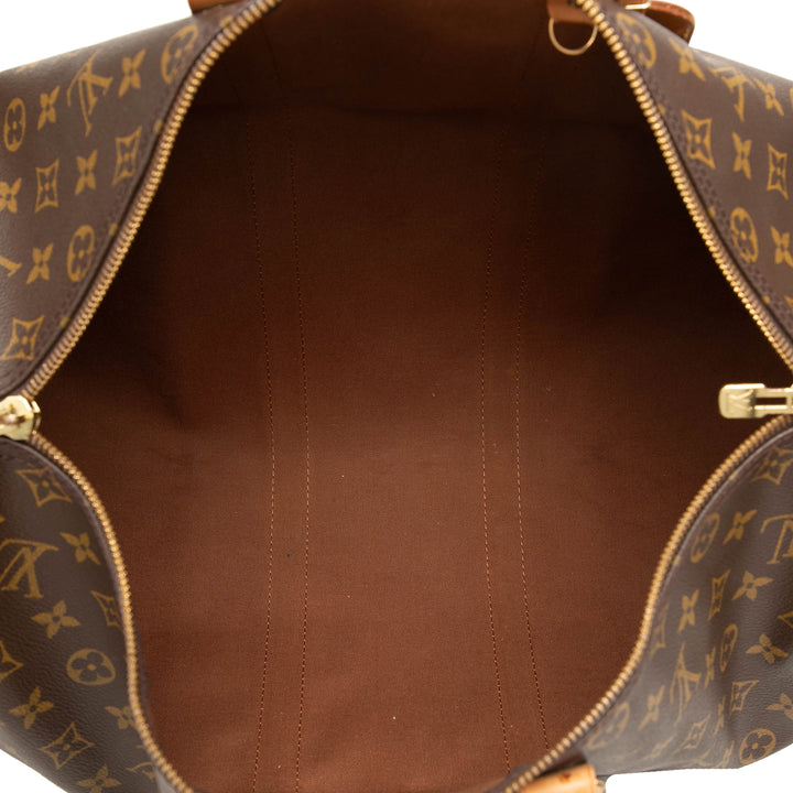 Louis Vuitton Keepall Bandouliere 45 Monogram Marron – vue 4 – GABY PARIS