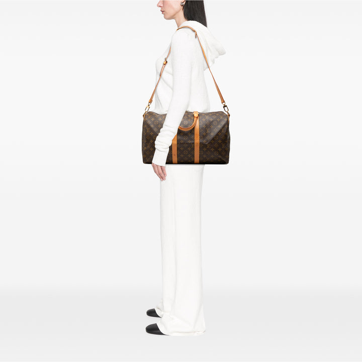Louis Vuitton Keepall Bandouliere 45 Monogram Marron – vue 7 – GABY PARIS