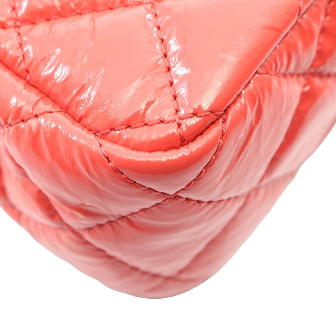 brillant Froissé Wavy CC Hobo Petit Cuir de veau Rose