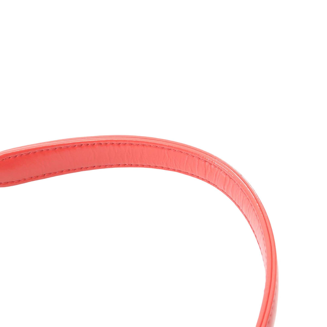 brillant Froissé Wavy CC Hobo Petit Cuir de veau Rose