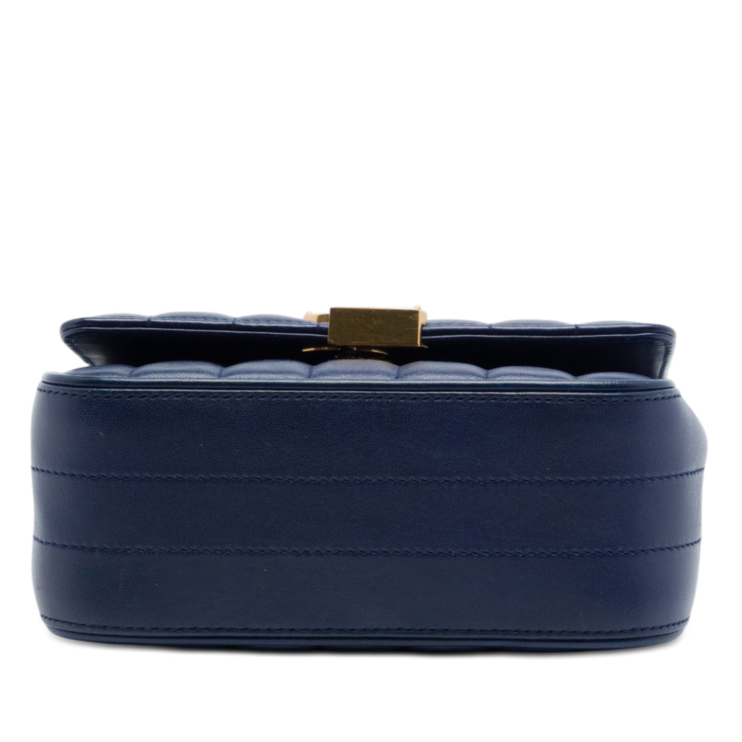 Saint Laurent Vicky Sac Petit Cuir d'agneau Bleu – vue 3 – GABY PARIS
