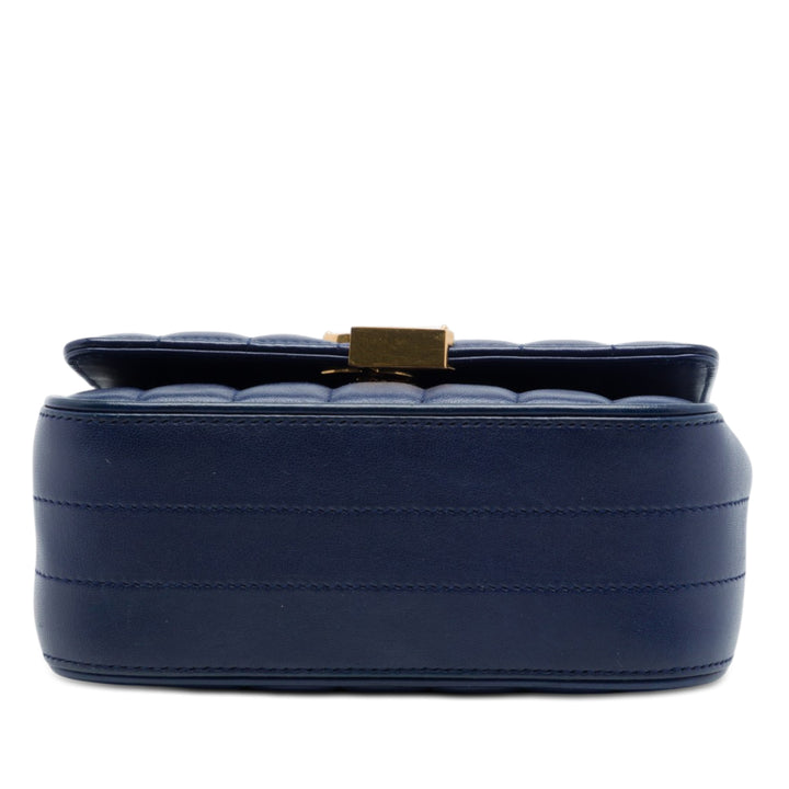 Saint Laurent Vicky Sac Petit Cuir d'agneau Bleu – vue 3 – GABY PARIS