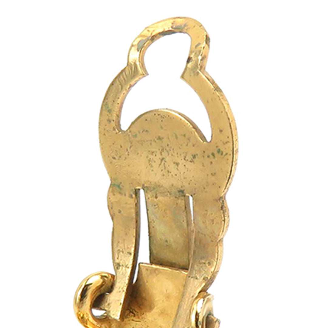 Chanel CC plaqué Rond À clip Boucles d'oreilles Doré – vue 10 – GABY PARIS
