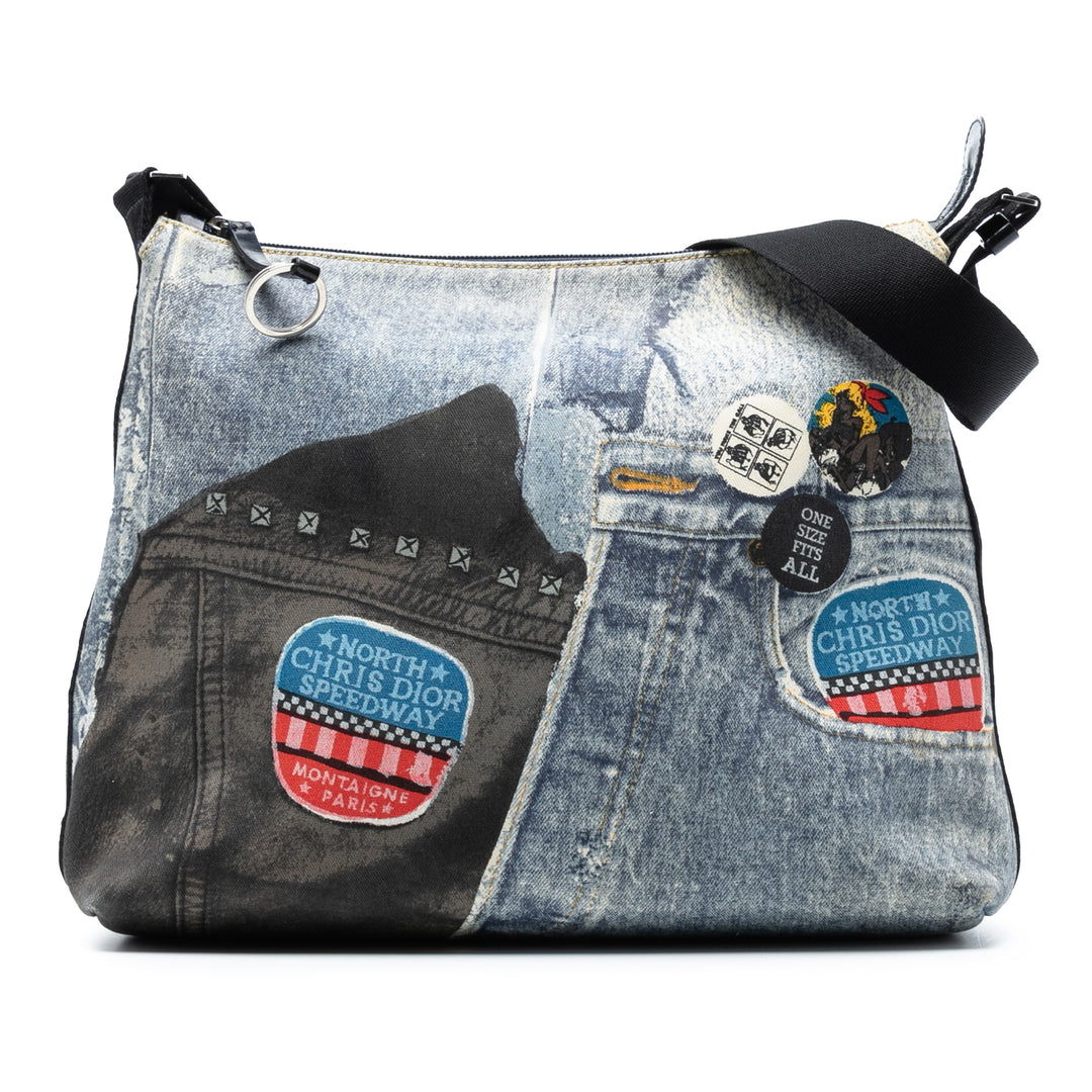 Dior Imprimé Speedway Sac Jean Bleu – vue principale – GABY PARIS