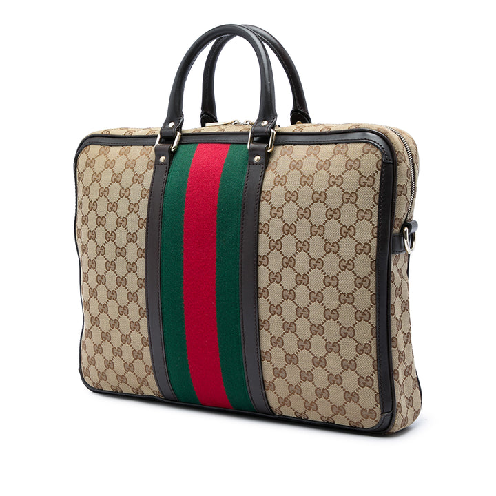 Gucci GG Web Porte-documents Beige – vue 2 – GABY PARIS