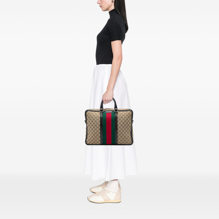 Gucci GG Web Porte-documents Beige – vue 5 – GABY PARIS