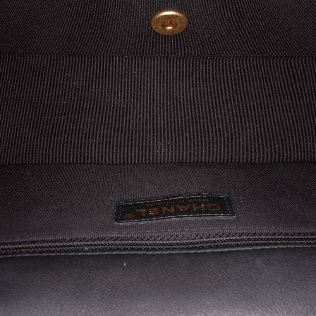 Chanel Matelassé Lady Poignée Pochette avec chaîne Petit Cuir de veau