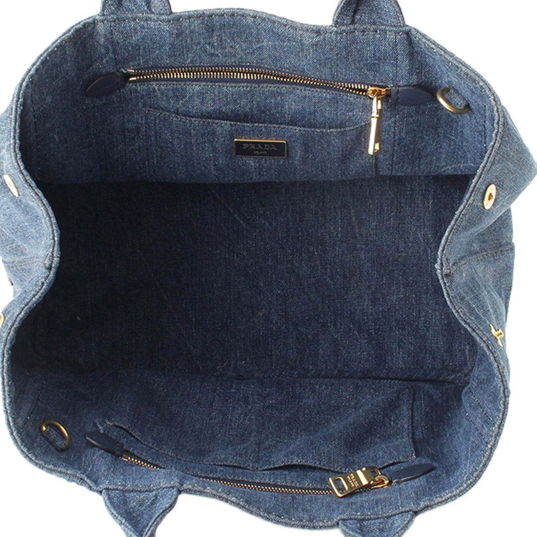 Canapa Logo Cabas Jean Bleu