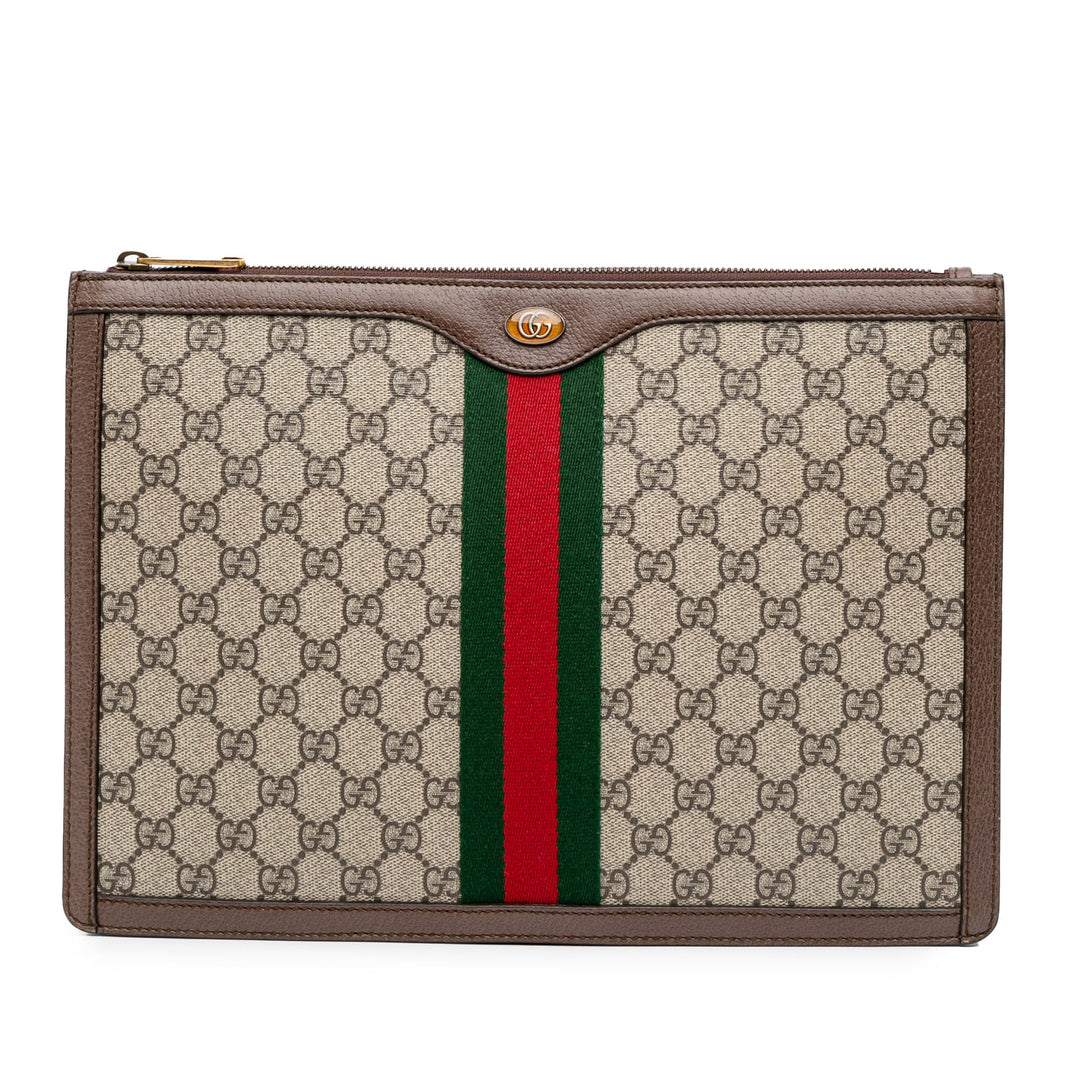 GG Supreme Ophidia Clutch Brown - Gaby Paris