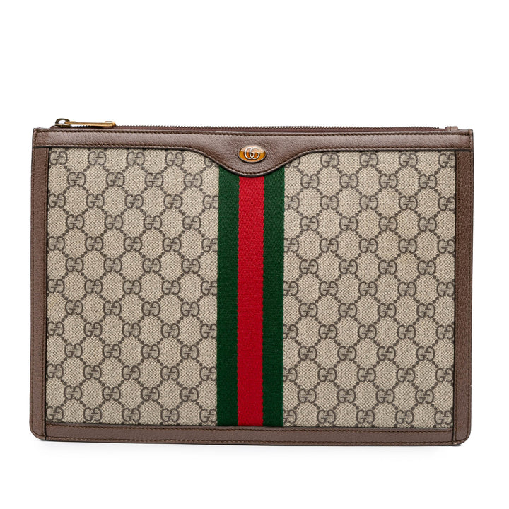 GG Supreme Ophidia Clutch Brown - Gaby Paris