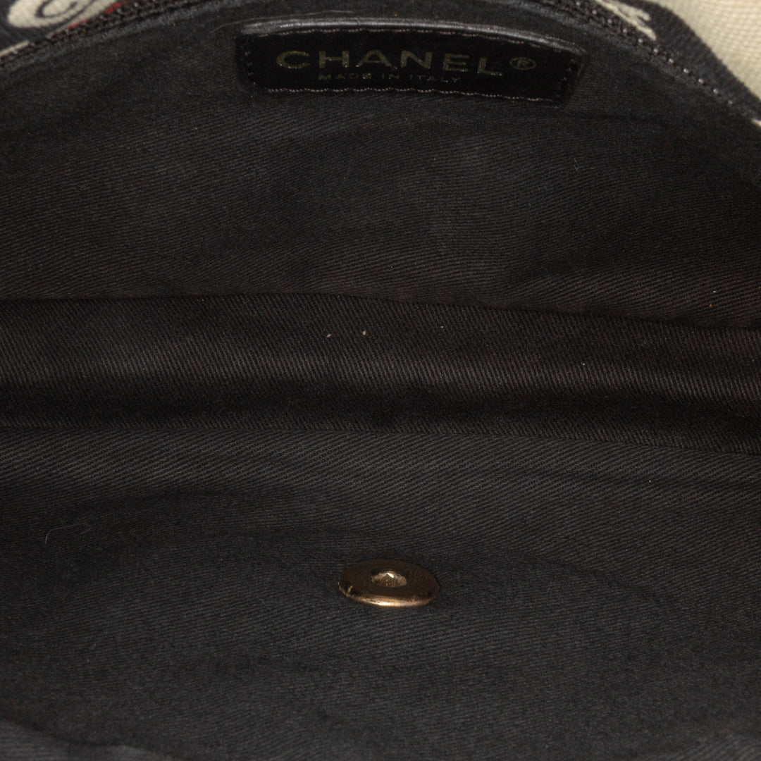 Chanel Medium Printed Toile Animals Simple rabat Noir – GABY PARIS Authentique