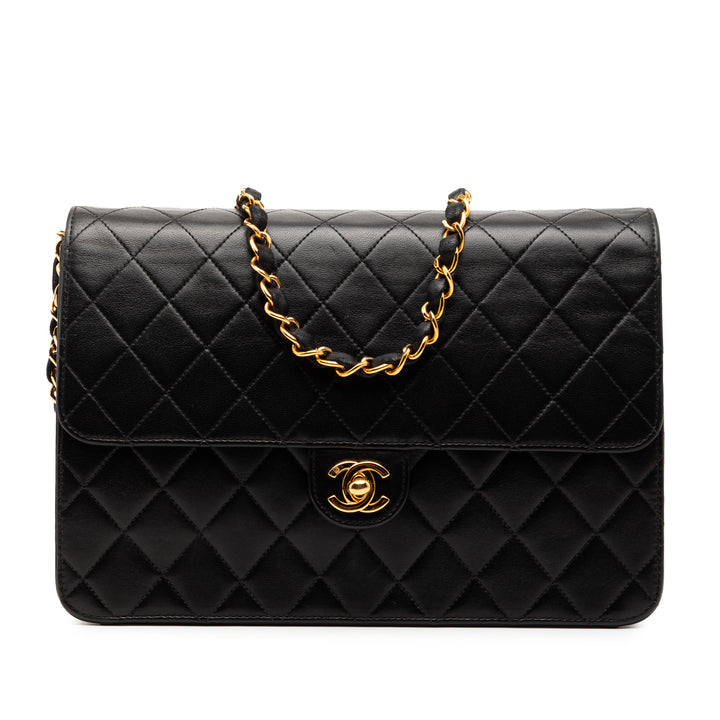Chanel CC Matelassé Cuir d’agneau Simple rabat