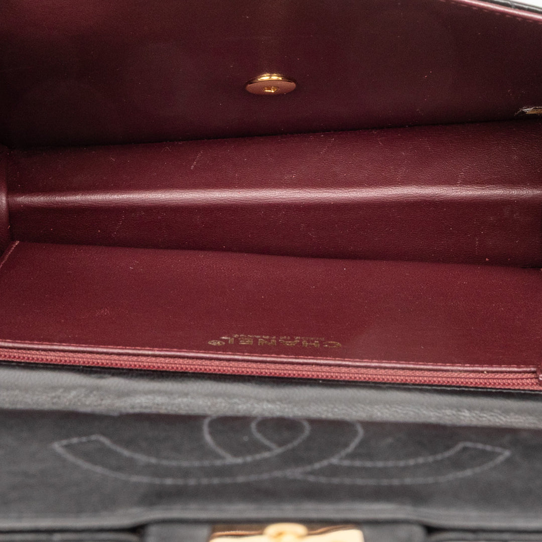 Chanel CC Matelassé Cuir d’agneau Simple rabat