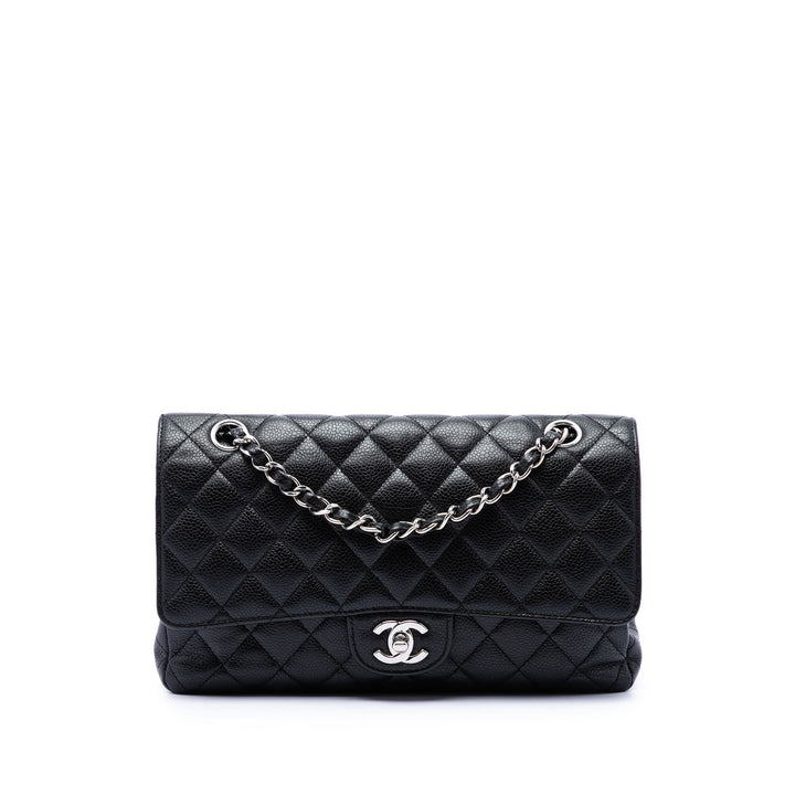 Chanel Sac porté épaule Classic Double rabat Moyen Cuir caviar Noir – vue principale – GABY PARIS